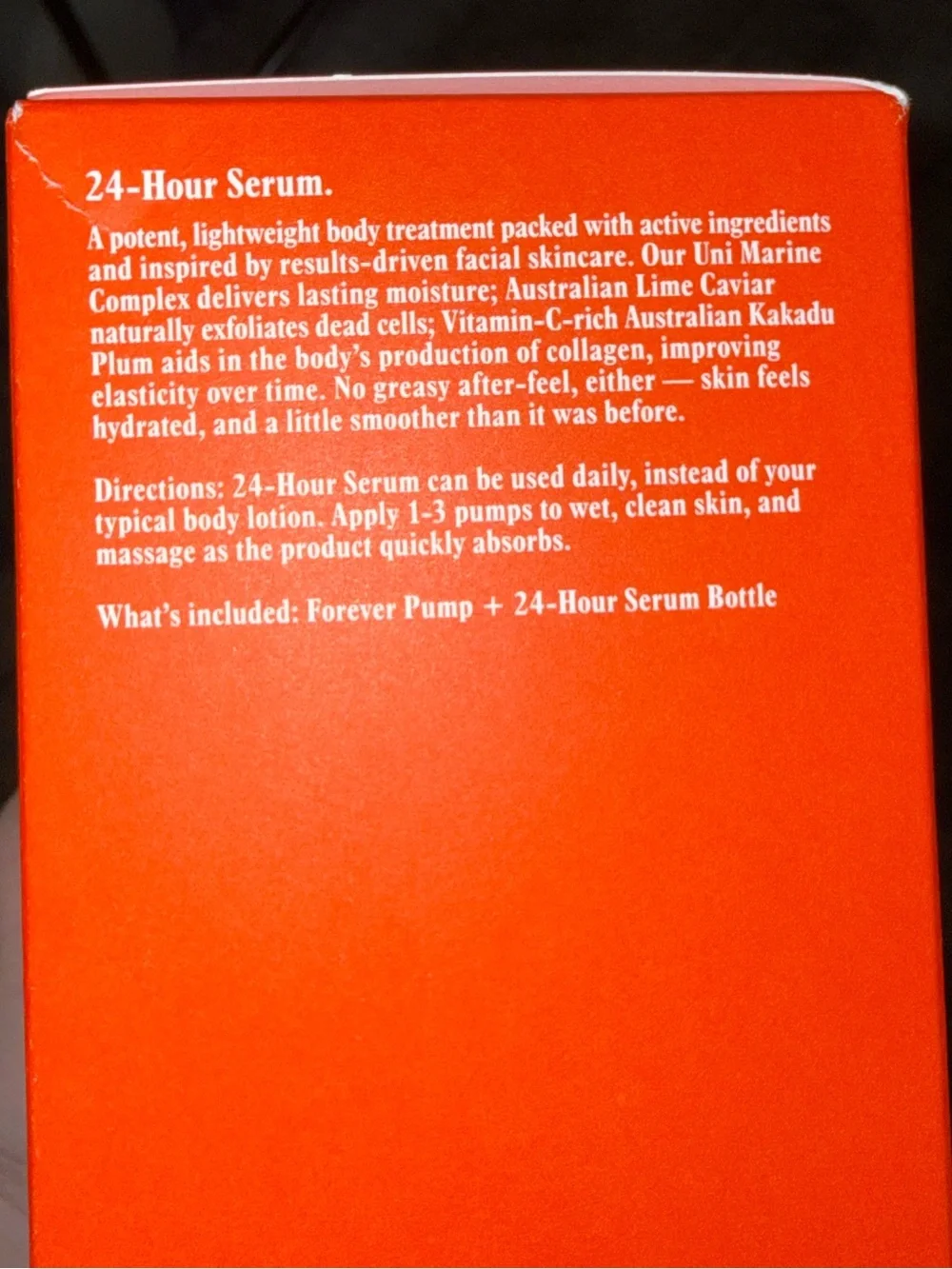Uni 24-Hour Hydrating Body Serum NWT